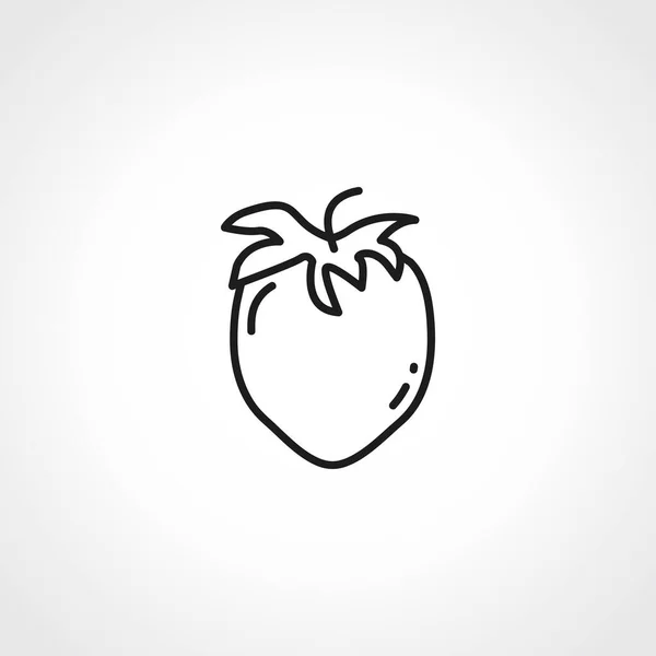 Ikon Garis Buah Strawberry Ikon Linier Web Strawberry - Stok Vektor
