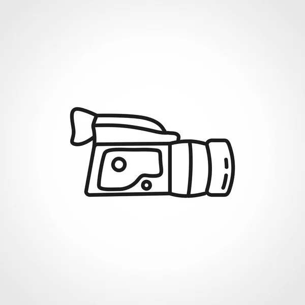Иконка Линии Видеокамеры Линейный Значок Веб Камеры — стоковый вектор