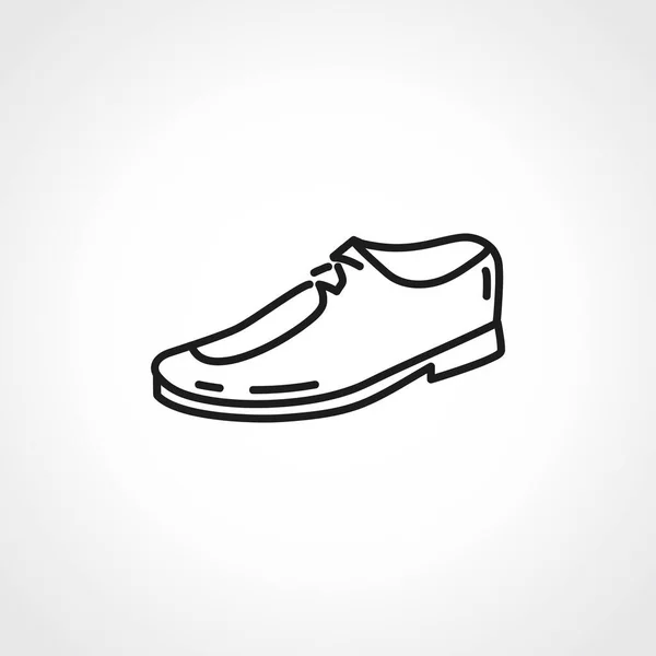 Erkek Ayakkabı Çizgisi Ikonu Erkekler Klasik Derbi Ayakkabıları Web Doğrusal — Stok Vektör