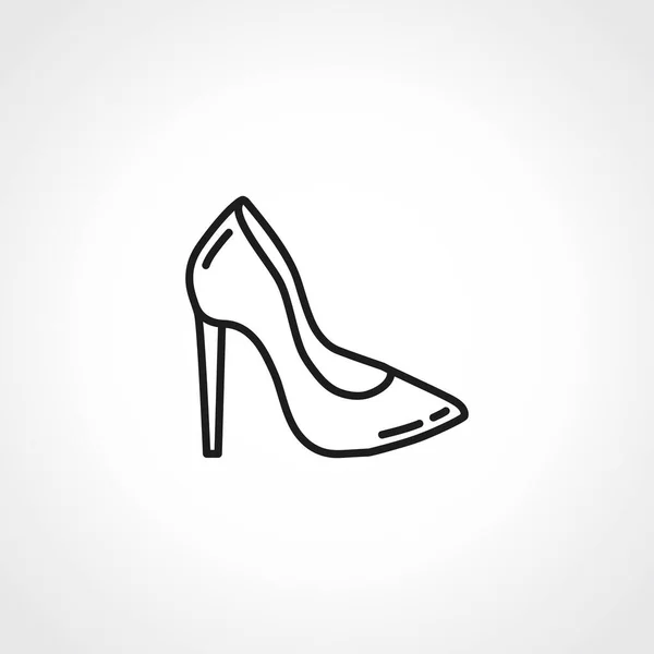 Mujer Talón Línea Icono Zapatos Tacón Alto Para Mujer Web — Vector de stock