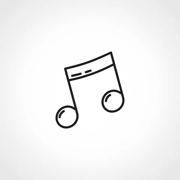 Icône Ligne Note Musicale Note Musicale Web Icône Linéaire — Image vectorielle