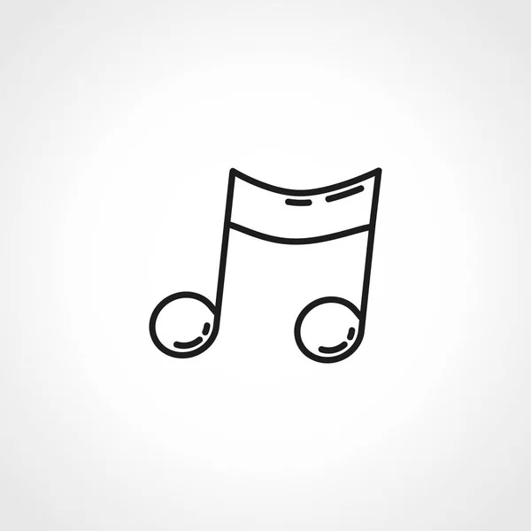 Müzik Nota Çizgisi Simgesi Müzik Notası Web Doğrusal Simgesi — Stok Vektör
