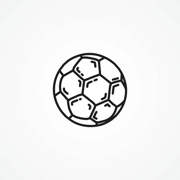 Ikona Piłki Nożnej Piłka Nożna Web Ikona Liniowa — Wektor stockowy