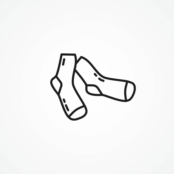 Çorap Çizgisi Ikonu Çoraplar Web Doğrusal Simgesi — Stok Vektör