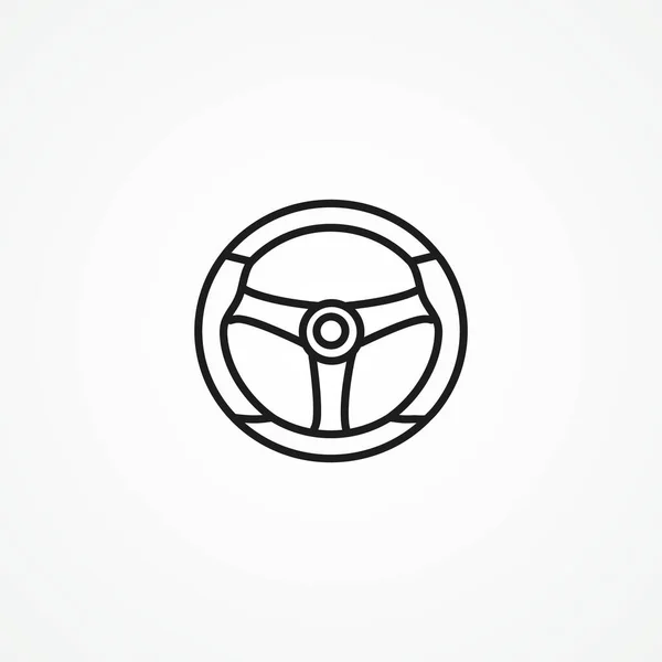 Lenkrad Symbol Auto Auto Lenkrad Web Lineare Ikone — Stockvektor