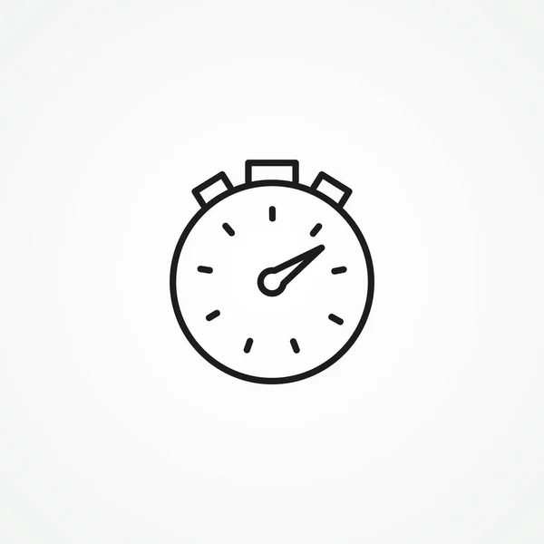 Εικονίδιο Γραμμής Χρονόμετρου Stopwatch Γραμμικό Εικονίδιο — Διανυσματικό Αρχείο