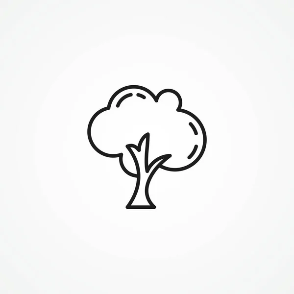 Иконка Линии Дерева Линейная Иконка — стоковый вектор