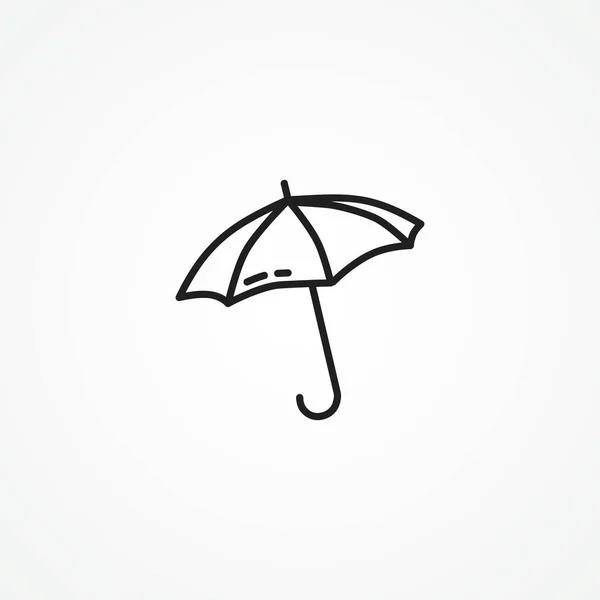 Umbrella Line Icon Umbrella Web Linear Icon — Stock Vector