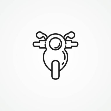 Scooter hattı ikonu. Scooter motosiklet taslak simgesi.