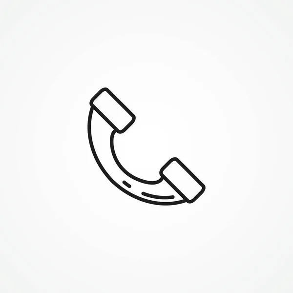 Иконка Контура Телефона Значок Телефонной Линии — стоковый вектор
