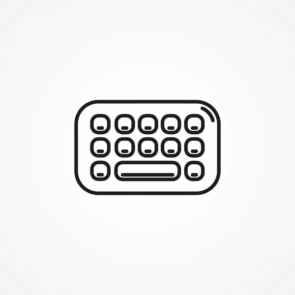 Tastaturzeilen Symbol Qwerty Keyboard Outline Icon — Stockvektor