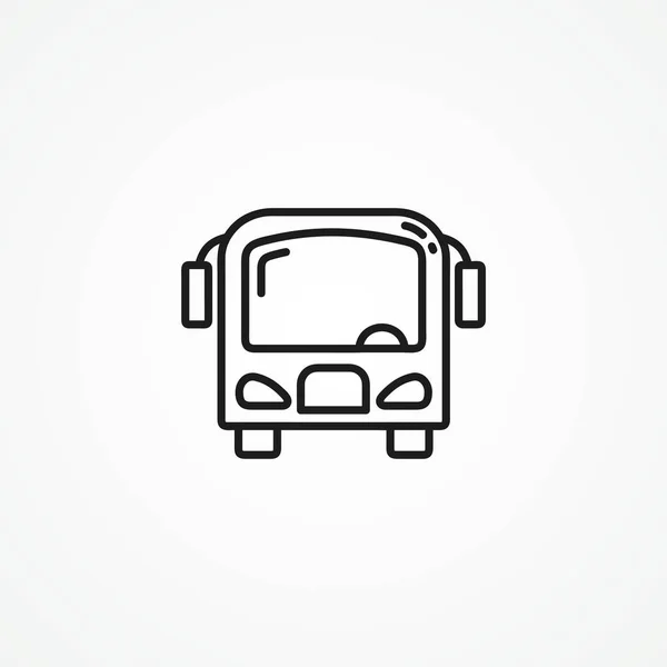 Icône Ligne Bus Icône Contour Bus — Image vectorielle