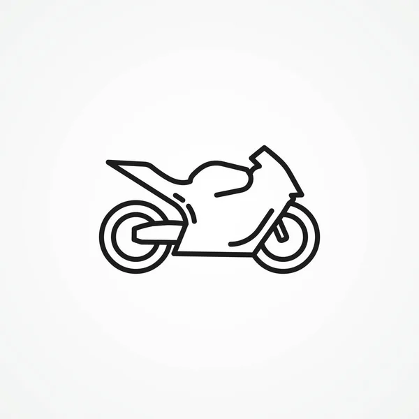 Sportbike Line Symbol Sportbike Ikone — Stockvektor