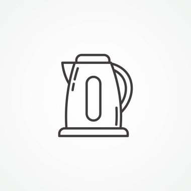 Elektrik ısıtıcısı ince çizgi ikonu. Elektrik ısıtıcısı ana hatları simgesi,