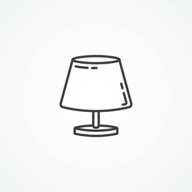 Masa lambası çizgisi simgesi. Lamba ana hatları simgesi okunuyor.