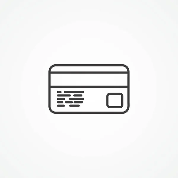 Kreditkortsskiss Ikonen Ikonen För Betalnings Linje — Stock vektor