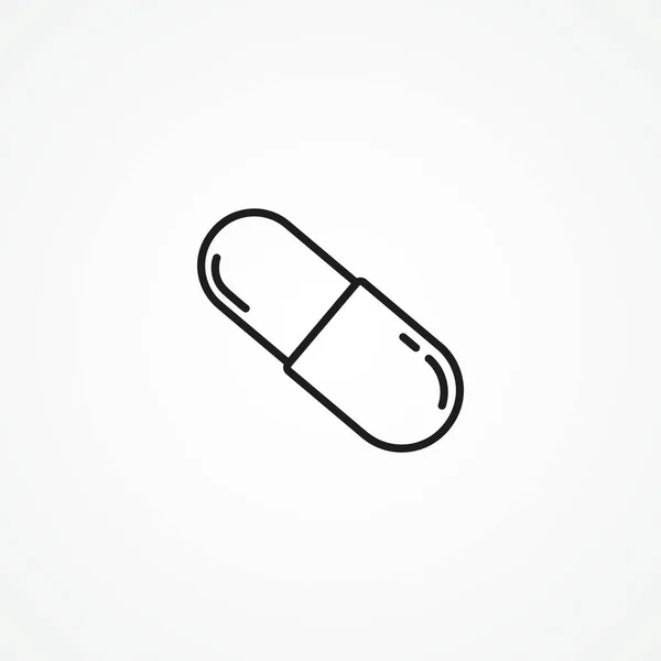 Χάπια Εικονίδιο Γραμμή Εικονίδιο Περίγραμμα Ναρκωτικών — Διανυσματικό Αρχείο