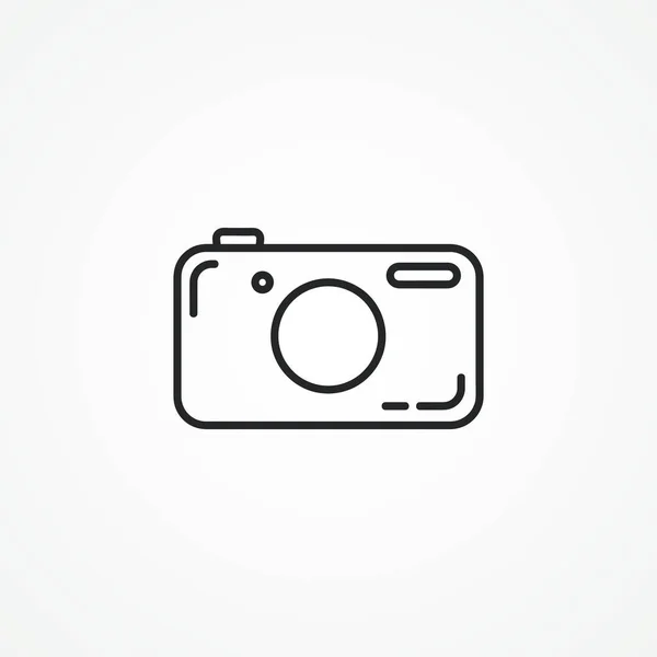 Иконка Линии Фотокамеры Иконка Контура Фотокамеры — стоковый вектор