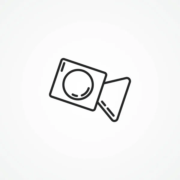 Иконка Линии Видеокамеры Иконка Контура Видеокамеры — стоковый вектор