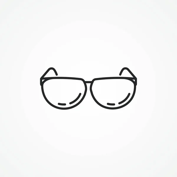 眼镜线图标 太阳镜轮廓图标 — 图库矢量图片