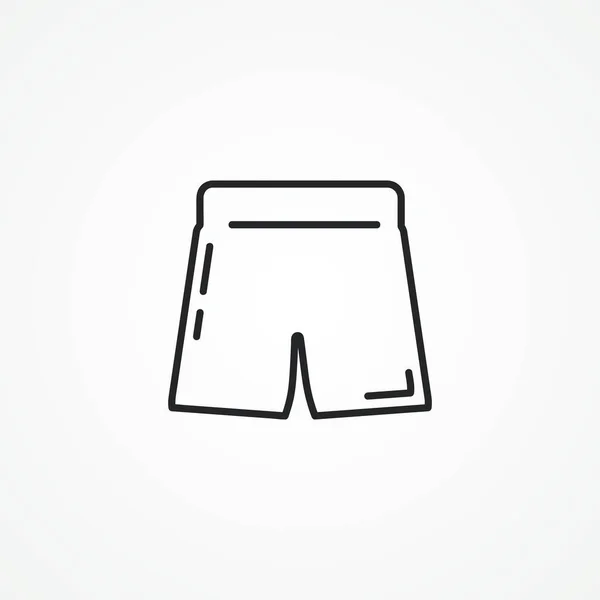 Hombres Línea Pantalones Cortos Icono Icono Contorno Pantalones Cortos — Archivo Imágenes Vectoriales
