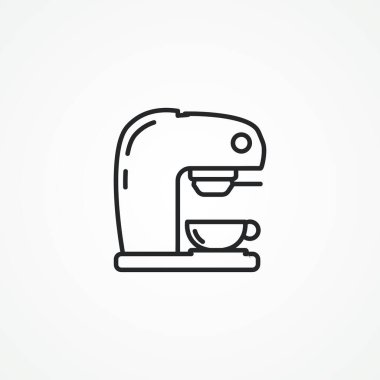 Kahve makinesi çizgisi simgesi. espresso makinesi satır simgesi.