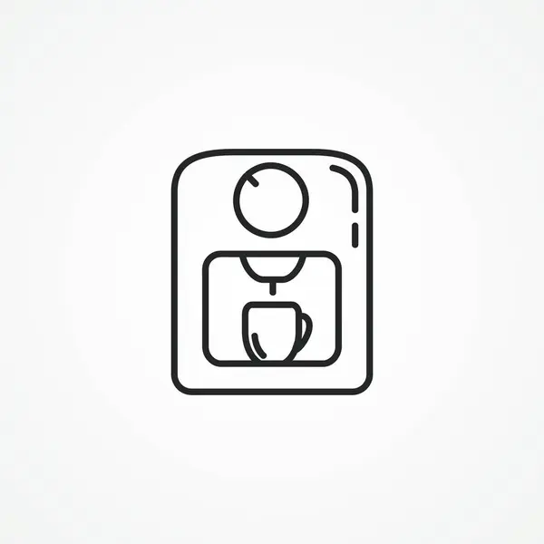 Coffee Machine Line Icon Espresso Machine Line Icon — Stock Vector