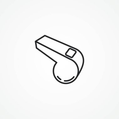 ıslık ağ doğrusal simgesi. Hakem ıslık doğrusal simgesi.