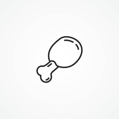 Tavuk budu çizgisi simgesi. Tavuk budu çizgisi simgesi.