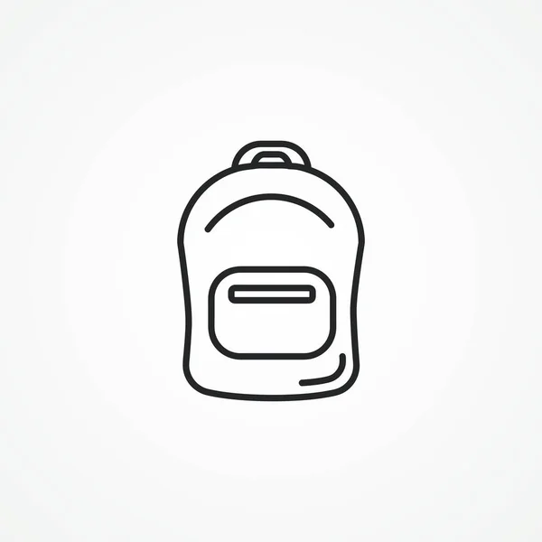Εικονίδιο Σακιδίου Γραμμικό Εικονίδιο Σχολικής Τσάντας — Διανυσματικό Αρχείο