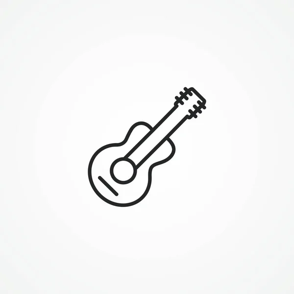 Піктограма Гітарної Лінії Класична Іконка Гітарної Лінії — стоковий вектор