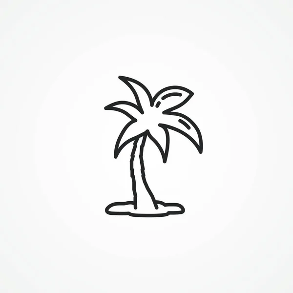 Значок Линии Пальмы Значок Линии Пальмы — стоковый вектор