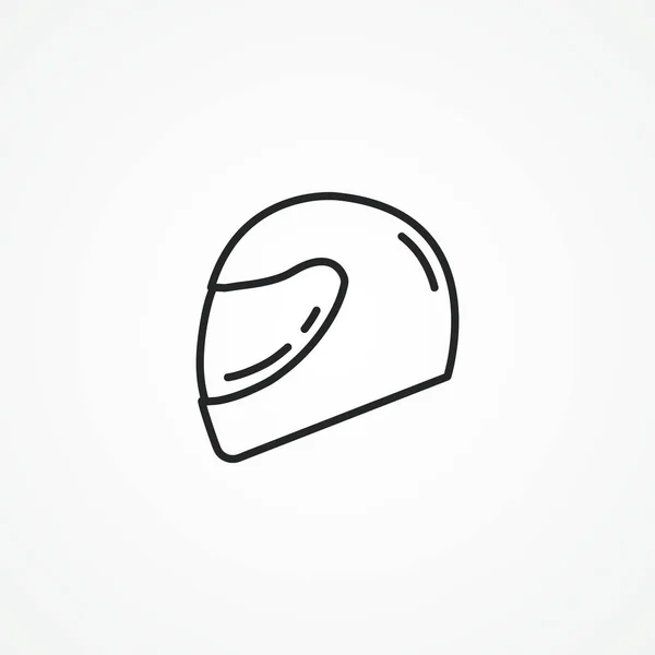 Helmlinien Symbol Ikone Der Motorradhelmlinie — Stockvektor