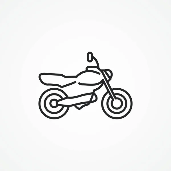 Motorkerékpár Vonal Ikon Motorkerékpár Vonal Ikon — Stock Vector