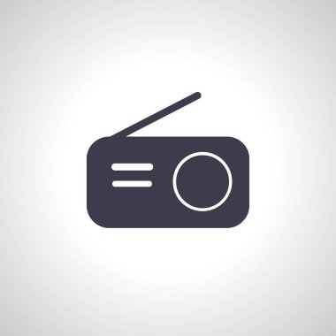 Radyo ikonu. Radyo simgesi.