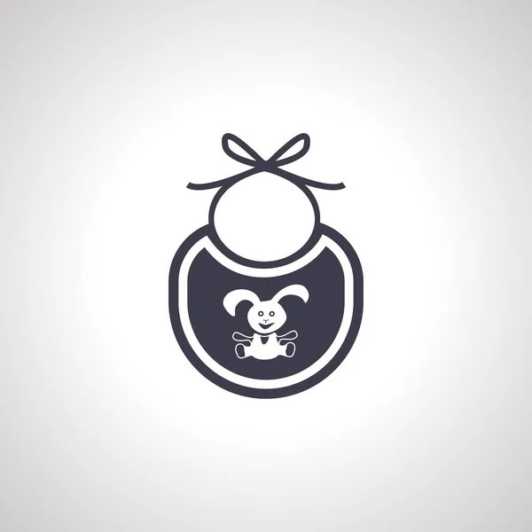 Babyschürze Ikone Babyträgersymbol Kinderkleidung Zum Essen — Stockvektor