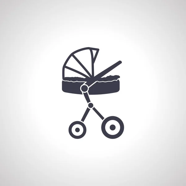 Baby Pram Carriage Icon Stroller Baby Icon — Stock Vector
