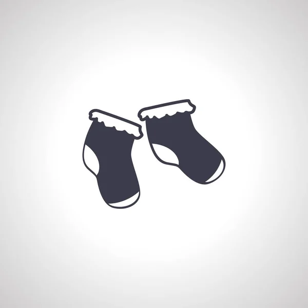 Bebek Çorapları Ikonu Bebek Çorapları Simgesi — Stok Vektör