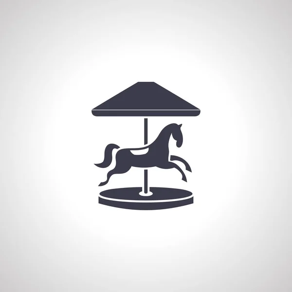 Εικόνα Παιδικής Έλξης Άλογο Καρναβάλι Βόλτα Εικονίδιο — Διανυσματικό Αρχείο