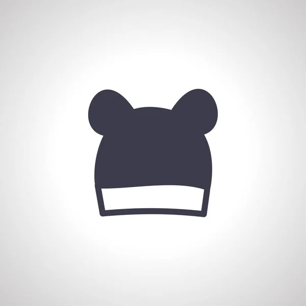 赤ちゃんの帽子のアイコン 耳のアイコン付きの帽子 — ストックベクタ