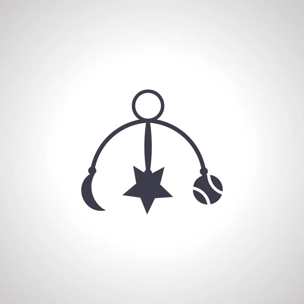 Baby Crib Hanging Toys Icon — Image vectorielle