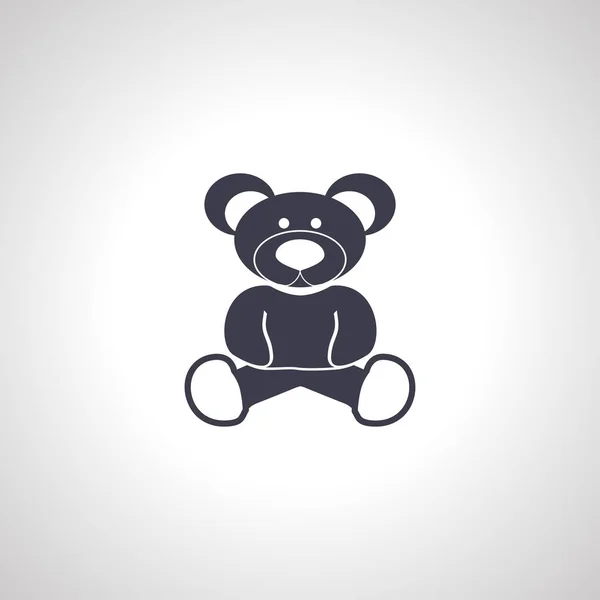 Teddybär Plüschtier Linie Symbol Teddybär Ikone — Stockvektor