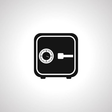 Güvenli ikon. Para kasası ikonu. banka güvenli simgesi.