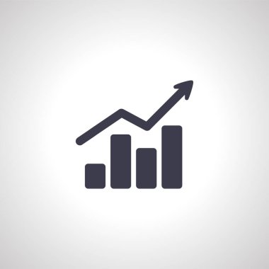 Bar çizelgesi simgesi. büyüyen çubuk çizelgesi simgesi.
