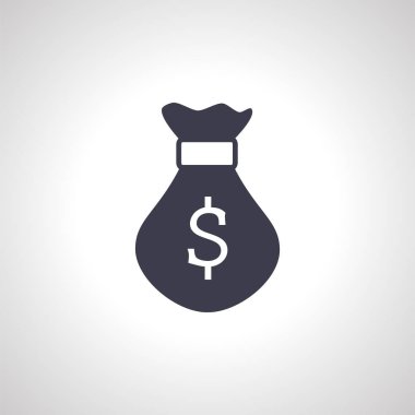 Para çantası ikonu. para kesesi simgesi.