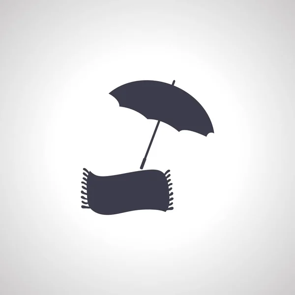 Beach Umbrella Icon Beach Icon — Stock Vector