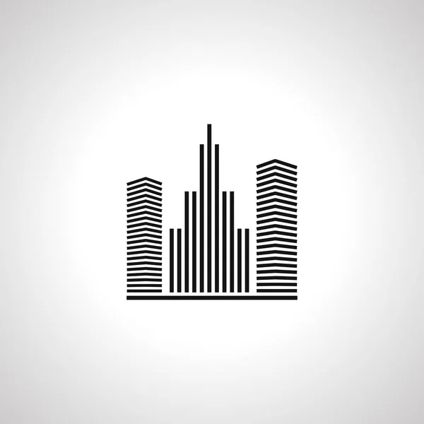 Icono Rascacielos Icono Edificios Icono Ciudad — Vector de stock