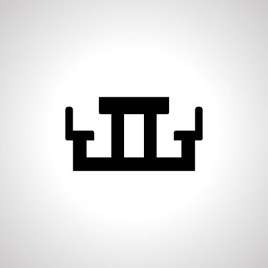 Masa ikonu olan bank. pavyon simgesi