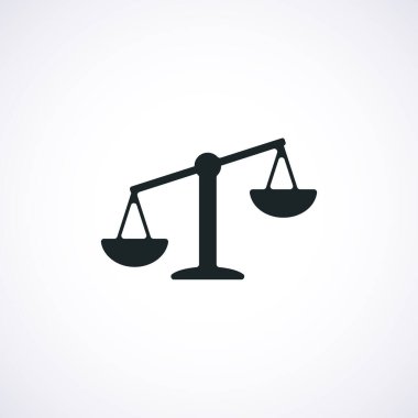 Terazi burcu simgesi. Terazi izole edilmiş simge.