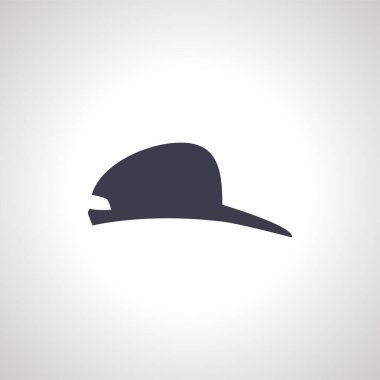Beyzbol şapkası ikonu. kapsül simgesi.